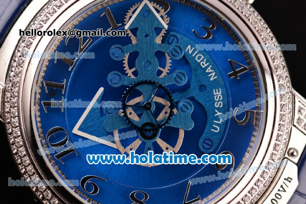Ulysse Nardin Freak Automatic Steel/Diamond Case with Blue Dial and Blue Leather Strap (EF) - Click Image to Close